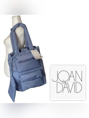 NWT $190 Joan &David The Capri 18" High Density Nylon Shopper Workbook Tote BAG